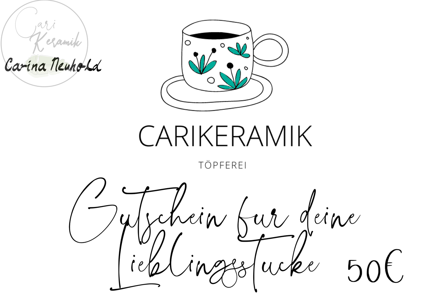 Gutschein Carikeramik