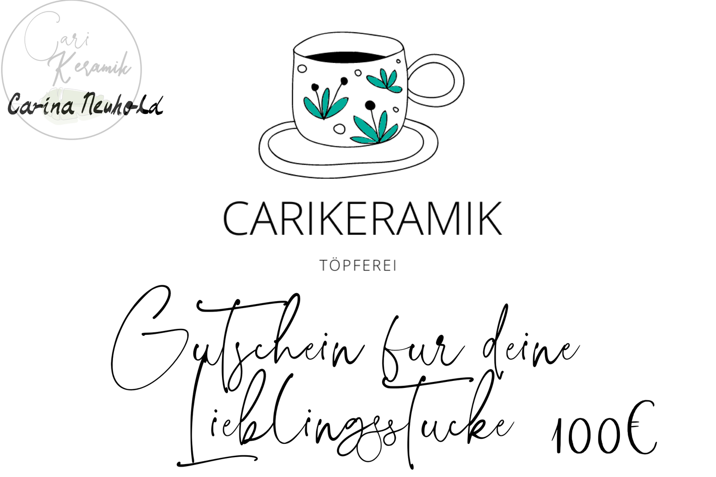 Gutschein Carikeramik